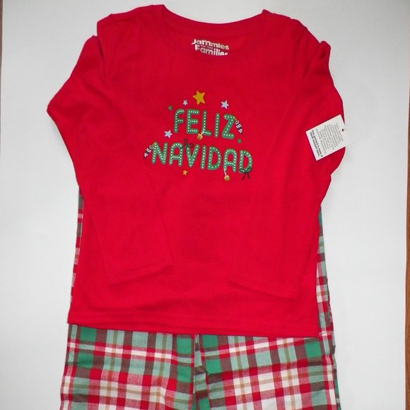 "Feliz Navidad" Girls Christmas Pajama Set - Picture 2 of 5
